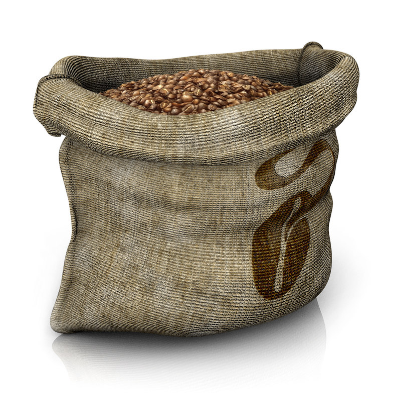 3d sack beans model